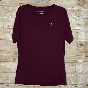 TRUE RELIGION DESIGNER SEMI-FITTED BUDDHA GRAPHIC EVERYDAY CREWNECK T-SHIRT